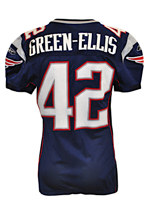 2009 BenJarvus Green-Ellis New England Patriots Game-Used Home Jersey (Multiple Repairs • Pounded • Patriots LOA)