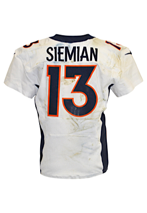 12/11/2016 Trevor Siemian Denver Broncos Game-Used Road Jersey (Panini & Broncos LOA • Photo-Matched)