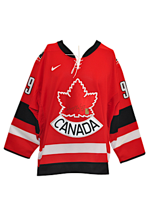 Wayne Gretzky Team Canada Autographed Replica Jersey (JSA • Gretzky Hologram)