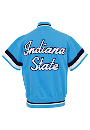 Mid 1970s Indiana State University Player-Worn Warm-Up Jacket Attributed To Larry Bird