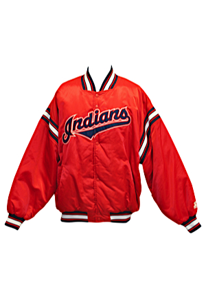 1990s Cleveland Indians Player-Worn Heavy Weight Jacket Attributed To #45 (Team Stamp)