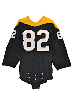1966-67 John Hilton Pittsburgh Steelers Game-Used "Batman" Durene Jersey (Steelers LOA • Photo-Matched • Very Rare)