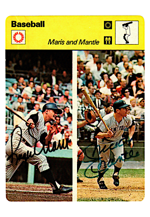 Mickey Mantle & Roger Maris Dual-Signed Full Color Photo (JSA)