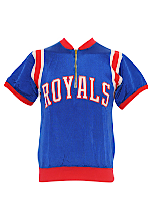 Mid 1960s Tom Thacker Cincinnati Royals Player-Worn Shooting Shirt (Directly Sourced From Van Arsdale)