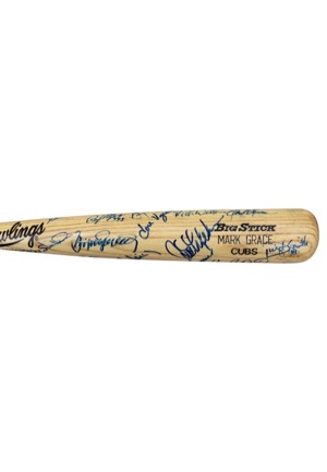 1994 Mark Grace Chicago Cubs Game-Issued & Team-Signed Bat (JSA)
