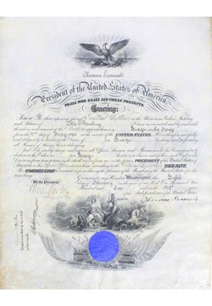 1905 Theodore Roosevelt Autographed Presidential Document (JSA)
