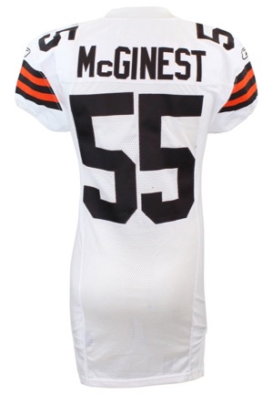 2006 Willie McGinest Cleveland Browns Game-Used Road Jersey (60th Anniversary Patch)