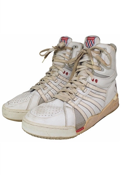 1990s Mookie Blaylock Game-Used & Dual-Autographed Sneakers (JSA)