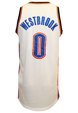 2012-13 Russell Westbrook Oklahoma City Thunder Game-Used Home Jersey
