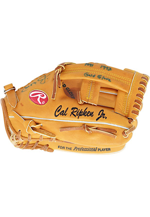 Cal Ripken Jr. Baltimore Orioles Autographed & Inscribed Player Model Glove (JSA • MLB Authenticated)