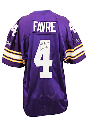 2009 Brett Favre Minnesota Vikings Game-Used & Autographed Jersey (JSA • Vikings LOA)