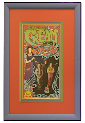 "Cream" 1967 Saville Theatre, London Concert Psychedelic Lithograph Poster