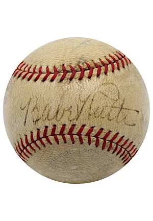 Late 1930s Babe Ruth Single-Signed OAL Baseball (Full JSA)
