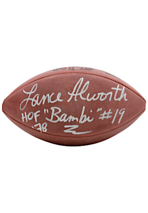 Lance "Bambi" Alworth San Diego Chargers Autographed & Inscribed Football
