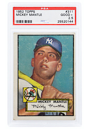 1952 Topps Mickey Mantle #311 (PSA GOOD+ 2.5)