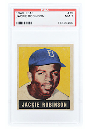 1948 Leaf Jackie Robinson Rookie #79 (PSA NM 7)