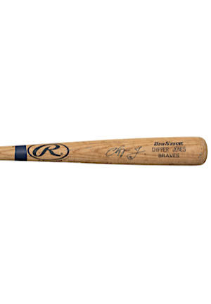 1999 Chipper Jones Atlanta Braves World Series Game-Used & Autographed Bat (PSA/DNA GU10 • MVP Season)
