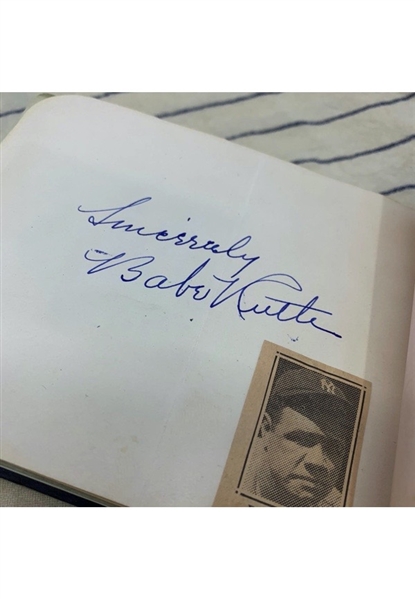 Outstanding Autograph Books Loaded With Hall Of Fame Signatures Including Ruth, Gehrig, Cobb, Wagner x2, Cy Young, Naismith & Many More (4)(Full JSA LOAs)