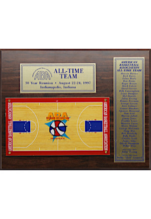 1997 Dan Issels Personal 30 Year All-Time ABA Team Plaque (Issel LOA)