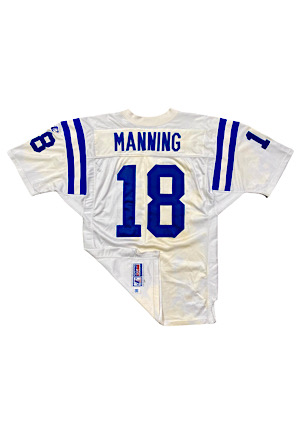1998 Peyton Manning Indianapolis Colts Rookie Game-Used Jersey (Great Wear With Two Small Repairs)