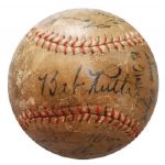 1933 NY Yankees Team Signed Baseball with Ruth, Gehrig and Others (JSA)