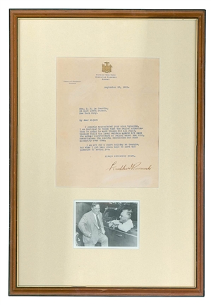 1931 Franklin D. Roosevelt Signed Letter as Governor of NY Addressed to Fiorello Henry La Guardia Framed Display