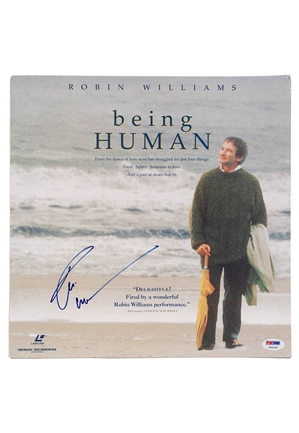 Robin Williams "Being Human" Autographed LaserDisc Movie (PSA/DNA)
