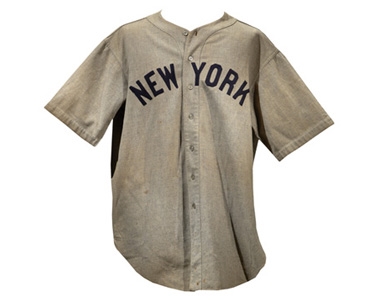 1932 Babe Ruth New York Yankees Game-Used Road Flannel Jersey Attributed To the "Called Shot" in the World Series