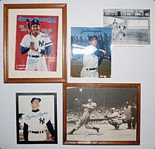 Lot of NY Yankees Legends Autographed Photos (5) (JSA)