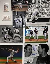 Lot of NY Yankees Greats Autographed Photos with Two Graded Clete Boyer Cards (9) (JSA)