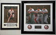 Lot of NY Yankees Framed & Autographed Items (2) (JSA)