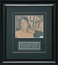 Framed Billy Martin Autographed Newspaper Photo (JSA)