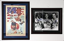 Lot of Atlanta Braves Autographed Photos w/ Sadaharu Oh & Hank Aaron (2) (JSA)
