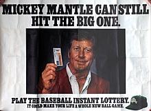 Mickey Mantle Autographed Subway Poster (JSA)