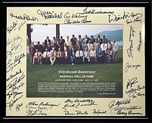 7/21/1991 Fifty-Second Anniversary Hall of Fame Autographed Photo (JSA)