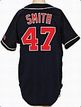 1996 Lee Smith California Angels Game-Used Road Jersey
