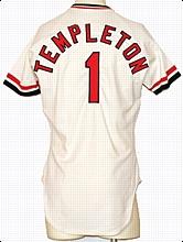1975 Gary Templeton St. Louis Cardinals Game-Used & Autographed Home Jersey (JSA)
