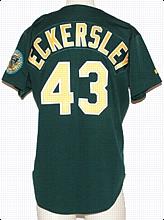 1995 Dennis Eckersley Oakland As Game-Used Alternate Jersey
