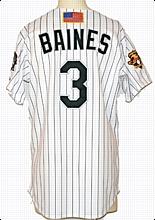 2001 Harold Baines Chicago White Sox Game-Used Home Jersey (Team Letter)
