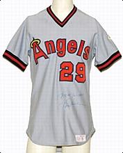 Early 1980s Rod Carew California Angels Game-Used & Autographed Road Jersey (JSA)