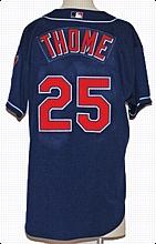 2002 Jim Thome Cleveland Indians Game-Used Alternate Jersey (Indians Charities LOA)