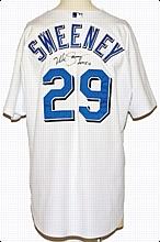 2002 Mike Sweeney KC Royals Game-Used & Autographed Home Jersey (JSA)