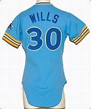 1981 Maury Wills Seattle Mariners Managers Worn Road Jersey