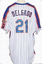 2006 Carlos Delgado NY Mets Game-Used 1986 Throwback Home Jersey (Mets-Steiner LOA)