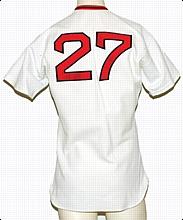 1974 Carlton Fisk Boston Red Sox Game-Used Home Jersey