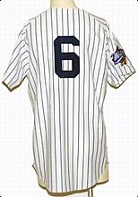 1998 Joe Torre NY Yankees Managers Worn & Autographed World Series Home Jersey (Steiner-Torre Signed LOA) 