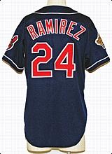1995 Manny Ramirez Cleveland Indians World Series Game-Used Alternate Jersey (Indians Charities LOA)