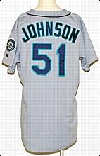 1993 Randy Johnson Seattle Mariners Game-Used Road Jersey