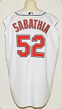 2003 C.C. Sabathia Cleveland Indians Game-Used Home Alternate Vest (Indians Charities LOA)