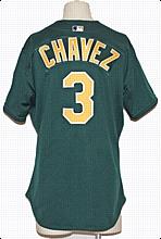 2001 Eric Chavez Oakland As Game-Used Home Alternate Jersey
